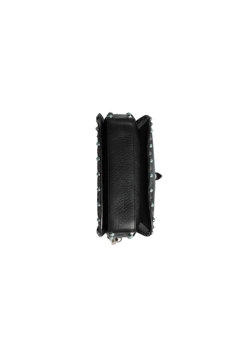 GUITAR ROLLING ROCKSTUD FLAP BAG