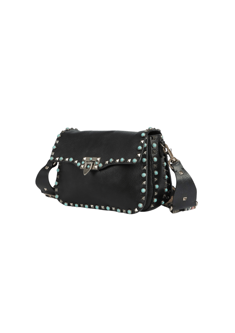 GUITAR ROLLING ROCKSTUD FLAP BAG