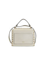 ROCKSTUD OVERLAY FLAP TOP HANDLE BAG