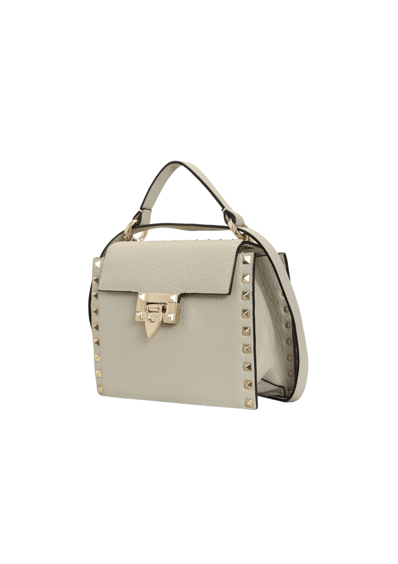 ROCKSTUD OVERLAY FLAP TOP HANDLE BAG