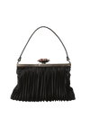 SATIN CRYSTAL FLOWER BAG