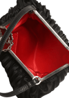 SATIN CRYSTAL FLOWER BAG