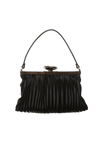 SATIN CRYSTAL FLOWER BAG