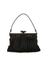 SATIN CRYSTAL FLOWER BAG