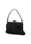 SATIN CRYSTAL FLOWER BAG