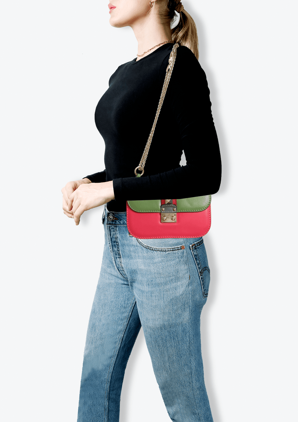 SMALL TRICOLOR GLAM LOCK