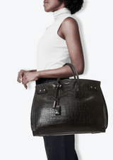 SAC DE JOUR LARGE CROCODILE EMBOSSED