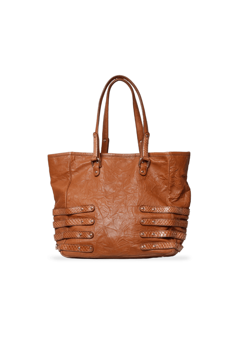 LEATHER STUDDED TOTE