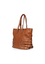 LEATHER STUDDED TOTE