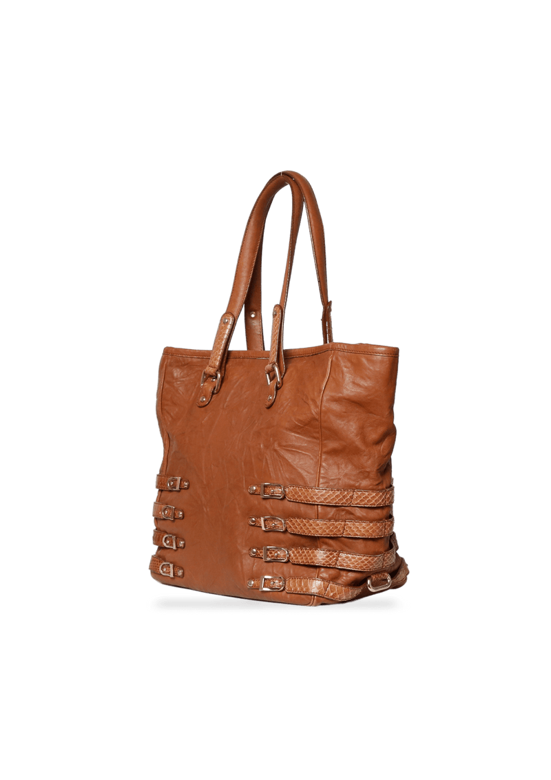 LEATHER STUDDED TOTE