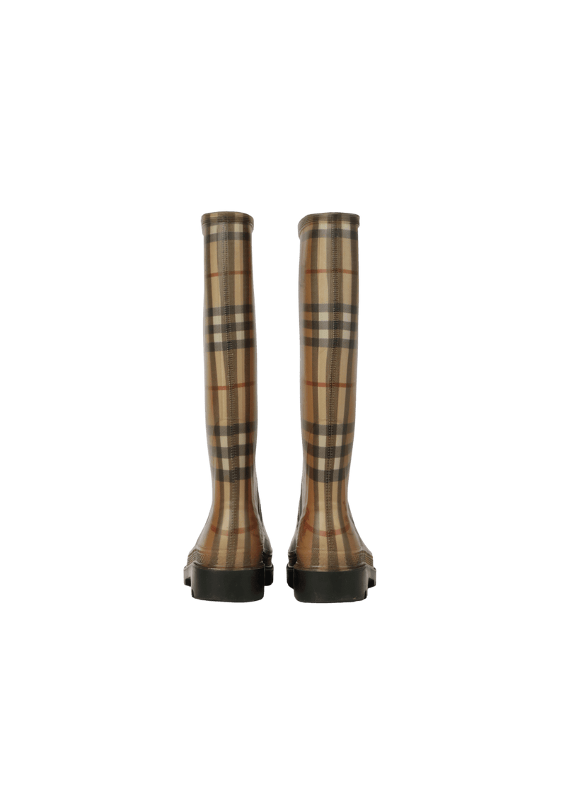 HAYMARKET CHECK RUBBER BOOTS 36