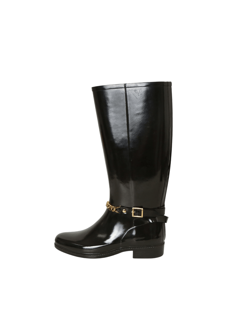 RUBBER CHAIN-BUCKLE RAIN BOOTS 36