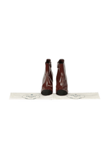 CC LOGO PATENT LEATHER BOOTS 37.5