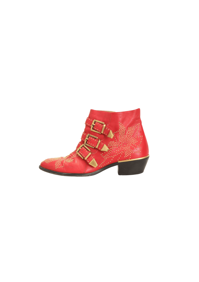 BOTA CHLOE SUSANNA BOOTS 37 VERMELHO ORIGINAL Gringa