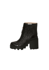 RHOMBUS QUILTED TRIP ANKLE BOOTS 37.5