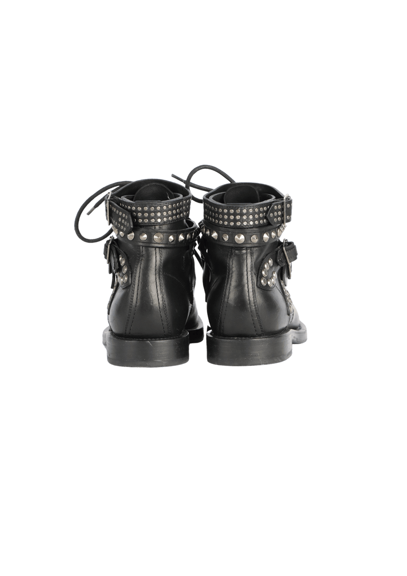 LEATHER STUDDED BOOTS 34