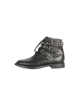 LEATHER STUDDED BOOTS 34