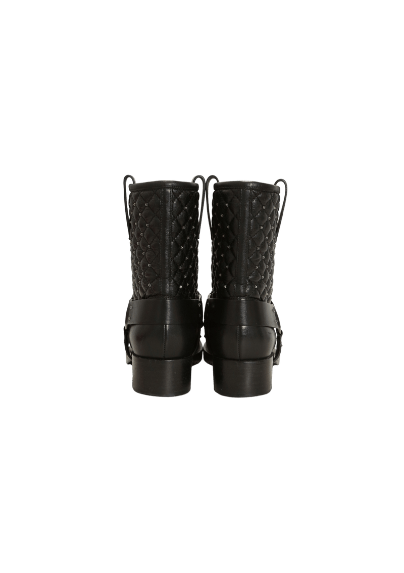 Valentino rockstud moto boots hot sale