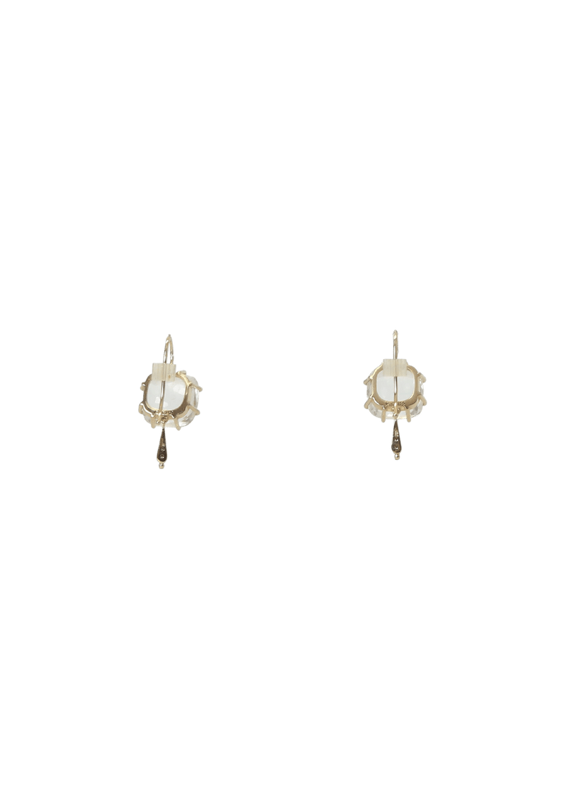 SMALL MOONLIGHT COGNAC EARRINGS 18K