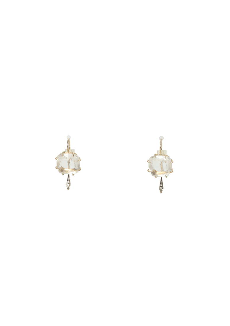 SMALL MOONLIGHT COGNAC EARRINGS 18K