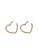 POP! HEART HOOP 18K EARRINGS