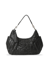 WOVEN LEATHER HOBO