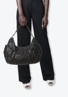 WOVEN LEATHER HOBO