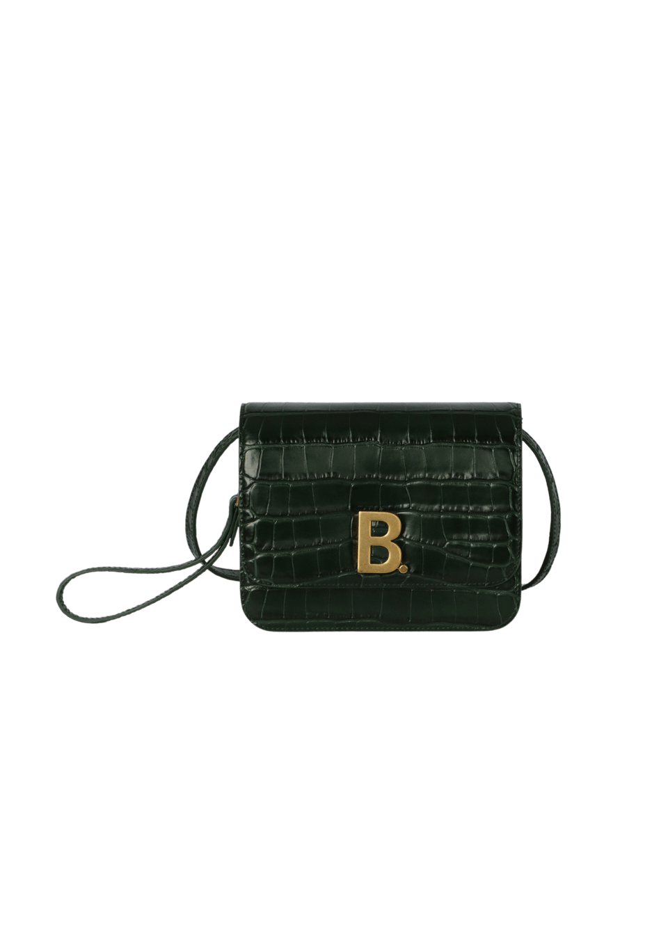 Bolsa Balenciaga Croc Effect B Crossbody Verde Original – Gringa