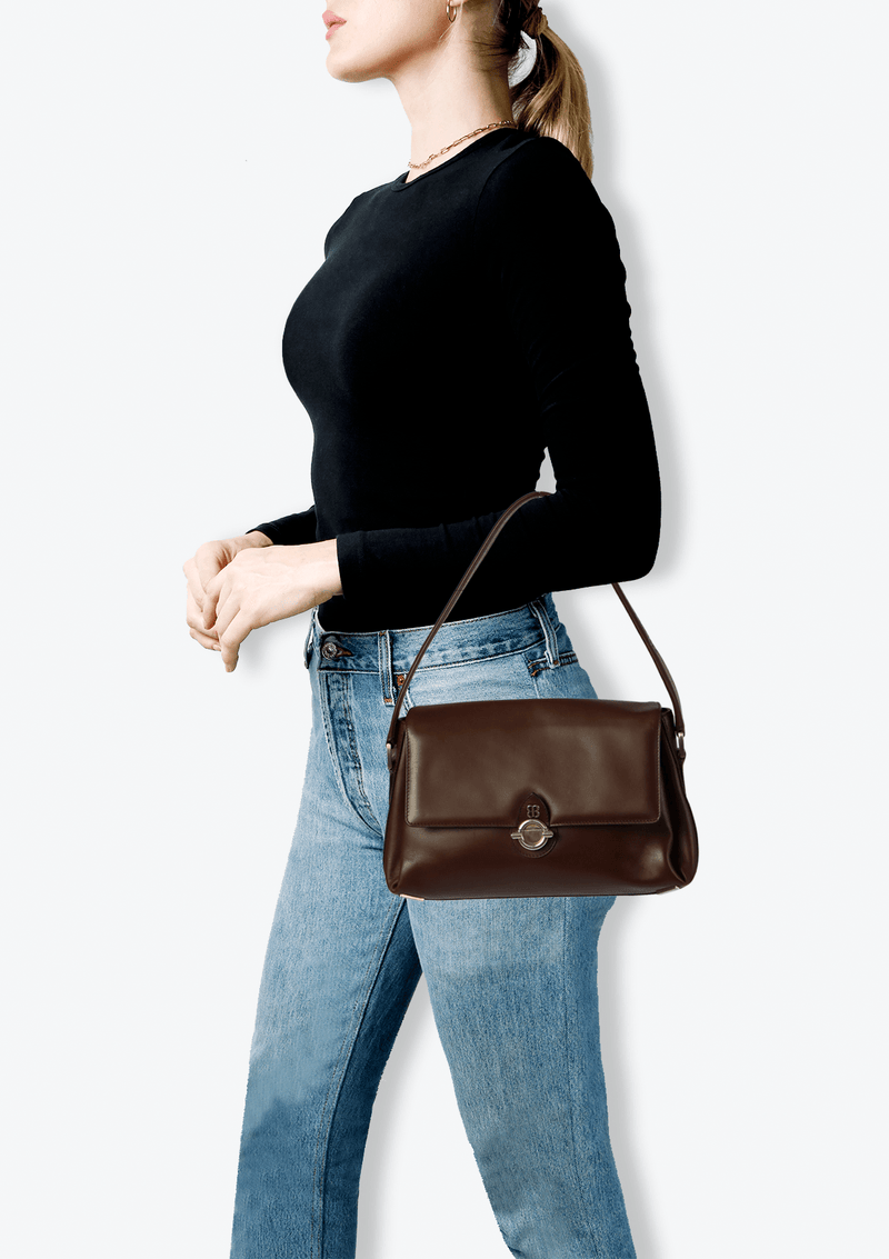 LEATHER FLAP BAG