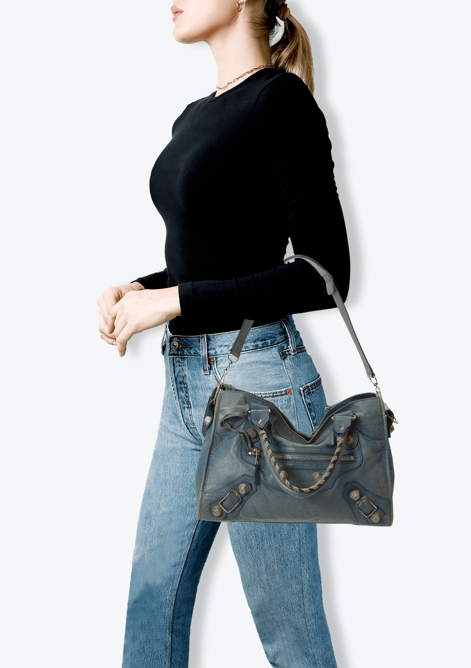 Bolsa Balenciaga Motocross Agneau Giant 21 City Azul Original – Gringa
