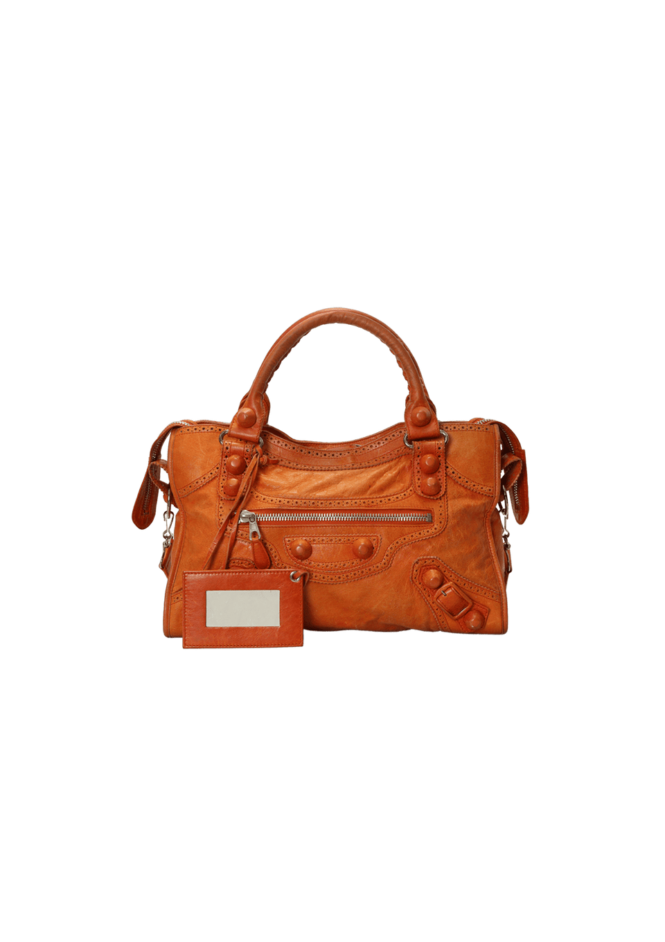 Bolsa Balenciaga Motocross Covered Brogues City Laranja Original