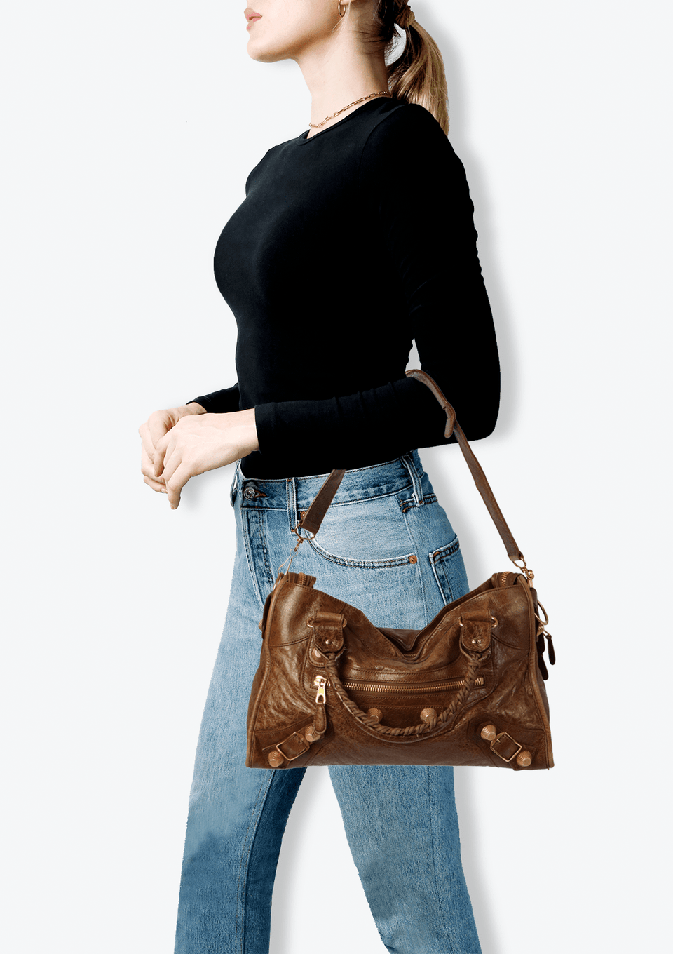 Bolsa Balenciaga Motocross Giant 21 City Marrom Original – Gringa