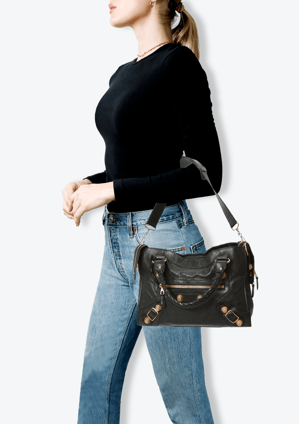 Bolsa Balenciaga Motocross Giant 21 City Preta Original – Gringa