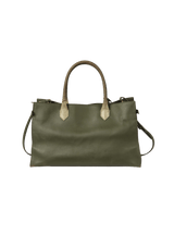 PADLOCK SNAKESKIN TOP HANDLE WORK TOTE