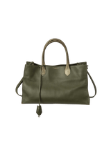 PADLOCK SNAKESKIN TOP HANDLE WORK TOTE