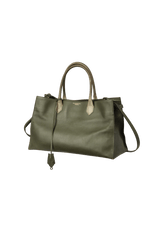 PADLOCK SNAKESKIN TOP HANDLE WORK TOTE