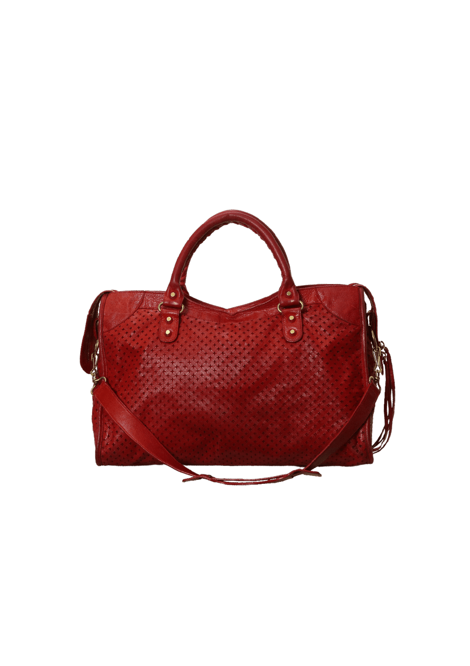 Bolsa Balenciaga Perforated Motocross Classic City Vermelha Bolsa Balenciaga Perforated Motocross Classic City Vermelha