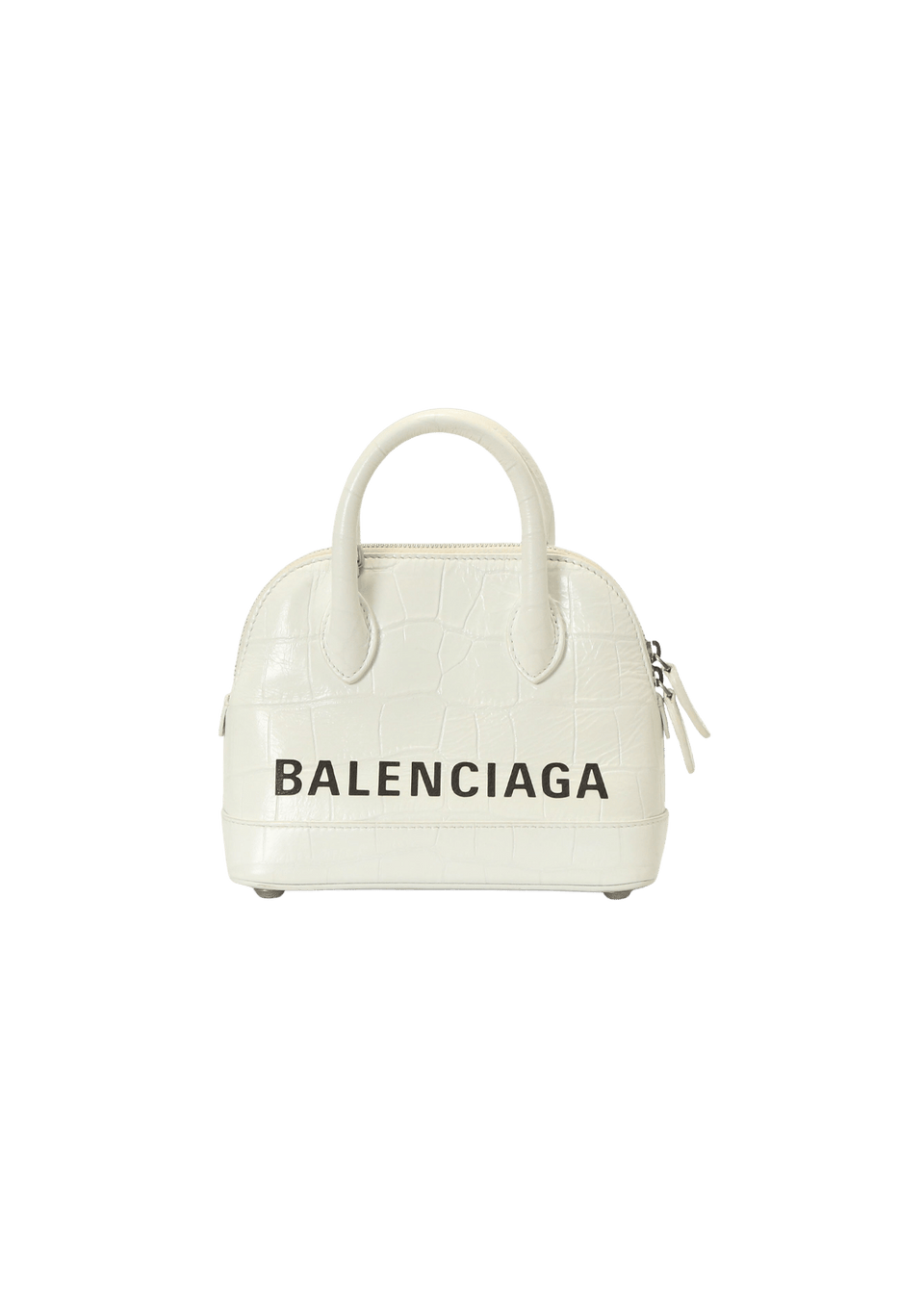 Bolsa Balenciaga XXS Ville Crocodile Embossed Bag Branco Original