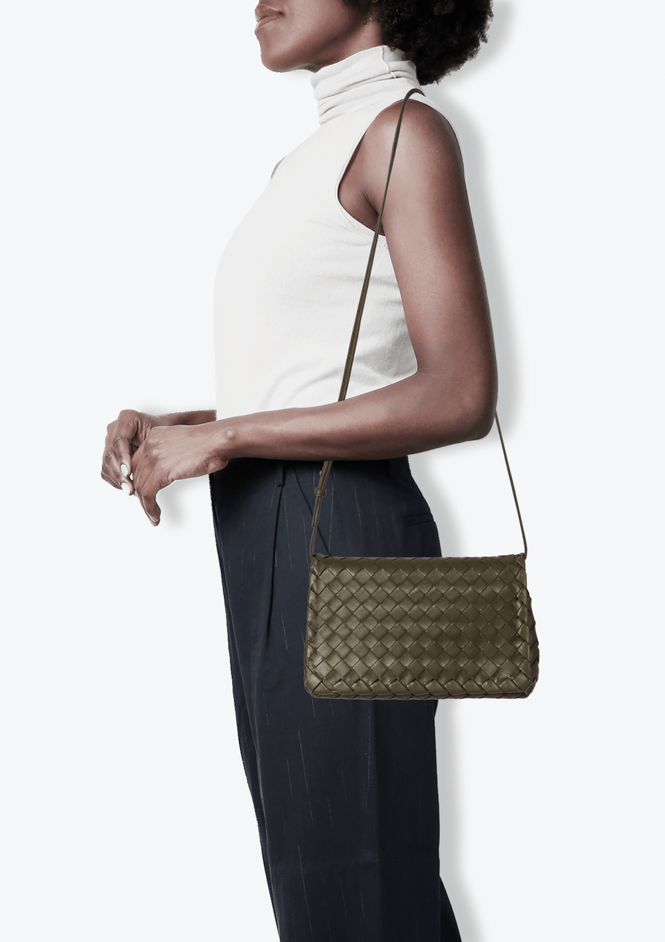 バッグ BOTTEGA VENETA Body bag Intrecciato y2k Bolsa Bottega Veneta Intrecciato Crossbody Bag Cinza Original – Gringa