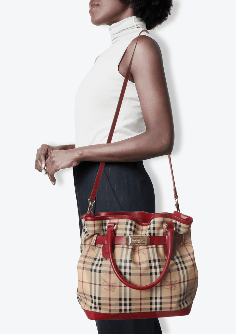 HAYMARKET CHECK BELTED BAG