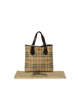 HAYMARKET CHECK CANVAS TOTE