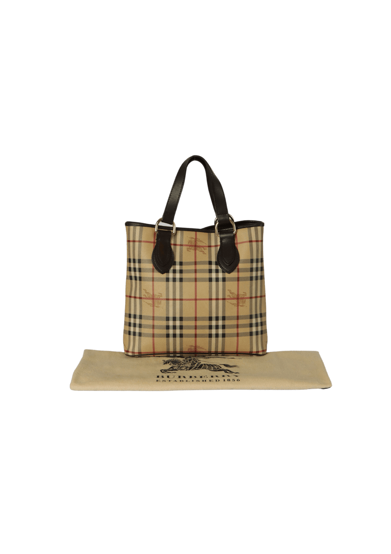 HAYMARKET CHECK CANVAS TOTE