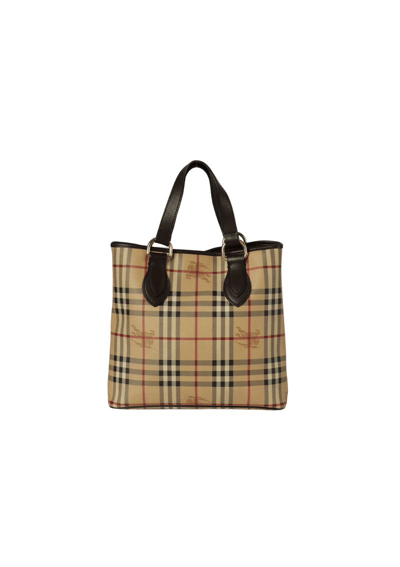 HAYMARKET CHECK CANVAS TOTE