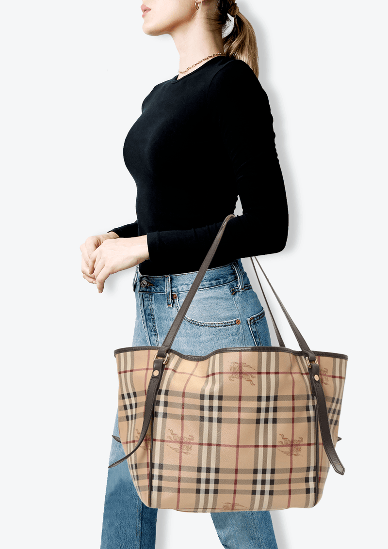 HAYMARKET CHECK TOTE