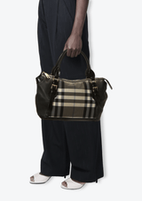 LEATHER CHECK BAG