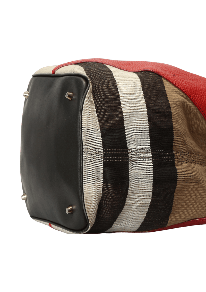 LEATHER CHECK BAG