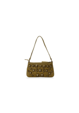 LEATHER STUDDED SHOULDER BAG