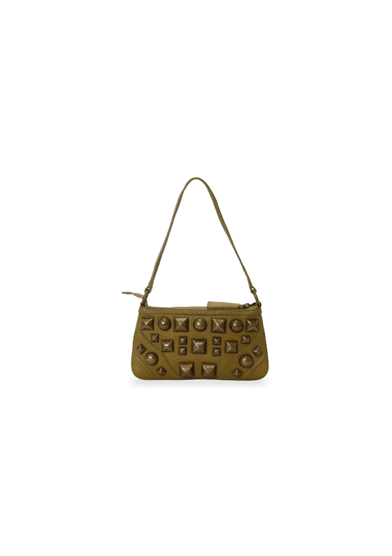 LEATHER STUDDED SHOULDER BAG