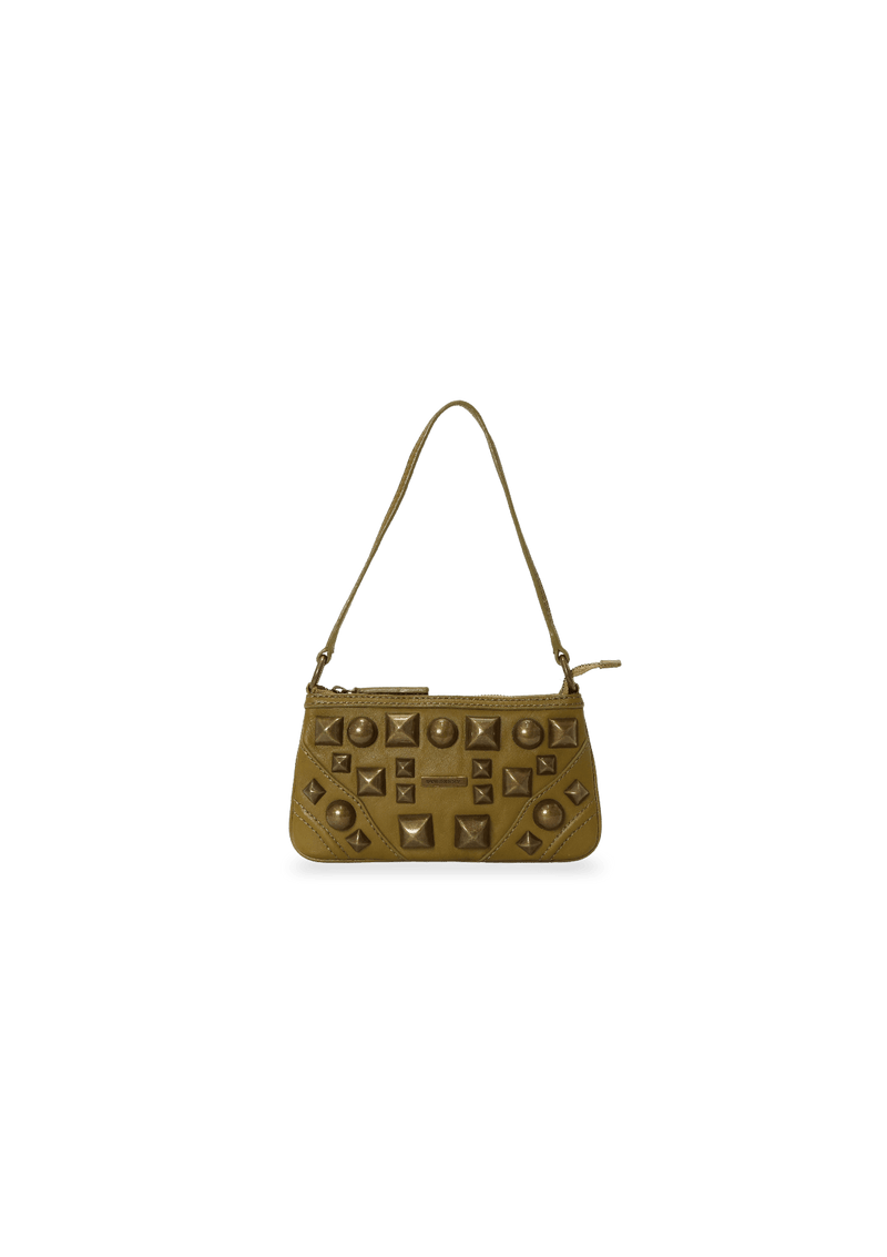 LEATHER STUDDED SHOULDER BAG