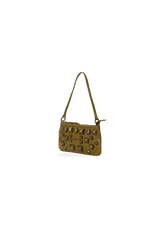 LEATHER STUDDED SHOULDER BAG